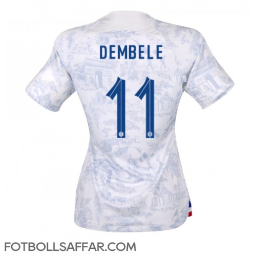 Frankrike Ousmane Dembele #11 Bortatröja Dam VM 2022 Kortärmad